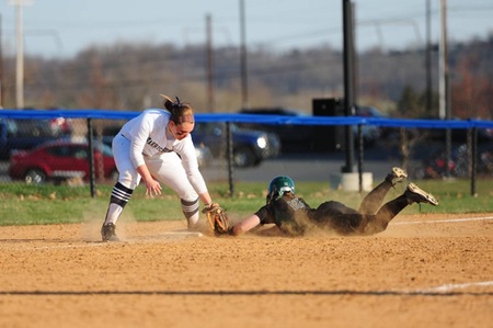 Softball Team Steals Two from Elizabethtown College in Home Openers